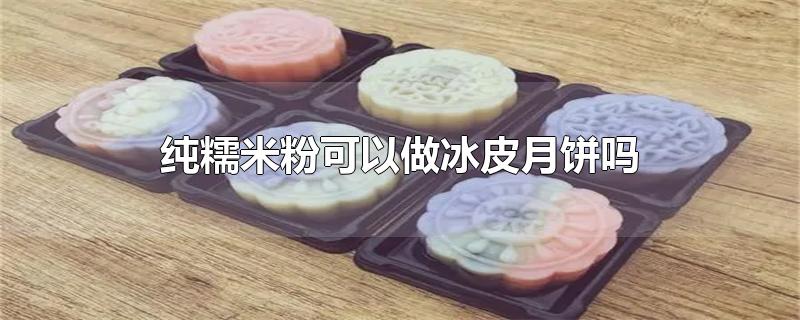 纯糯米粉可以做冰皮月饼吗(只用糯米粉做冰皮月饼)