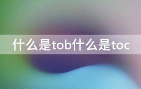 什么是tob什么是toc(tob是啥)