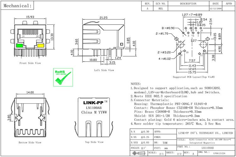 rj45接口定义