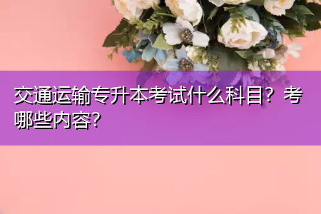 专升本考试考什么