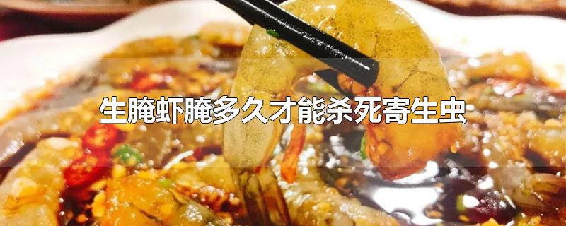 生腌虾腌多久才能杀死寄生虫(腌制生虾会有寄生虫吗)