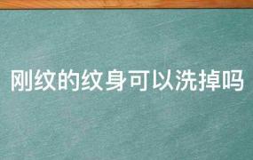 刚纹的纹身可以洗掉吗(刚纹的纹身能马上洗掉吗)