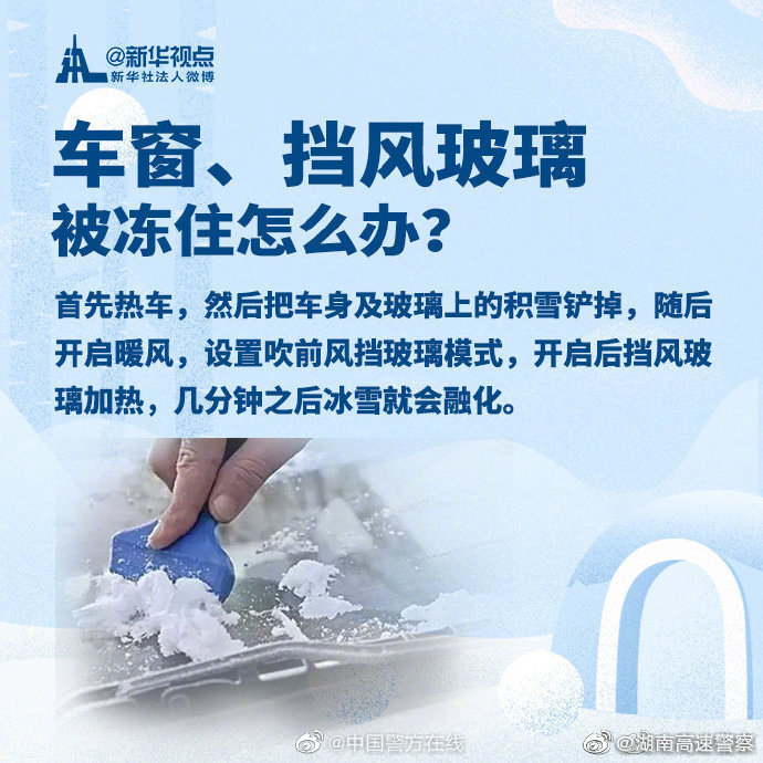 雪天车玻璃结冰，车被冻住了怎么办？别急，收藏这些小妙招↓↓