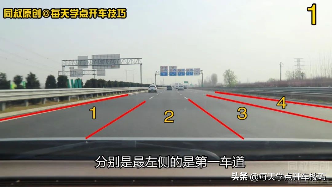 四车道高速公路，分车道限速解读，新手到底应该走哪条车道？