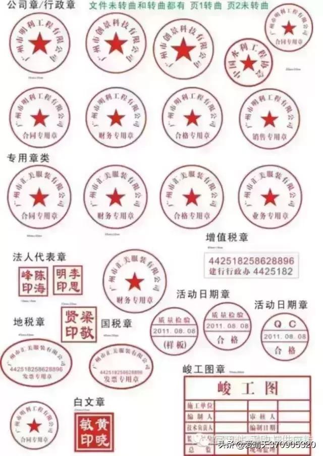 公章、合同章、法人章、财务章…你真的分得清吗？