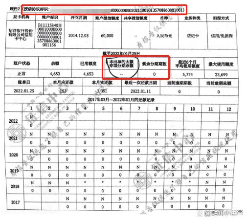 征信报告系列-信贷交易信息明细