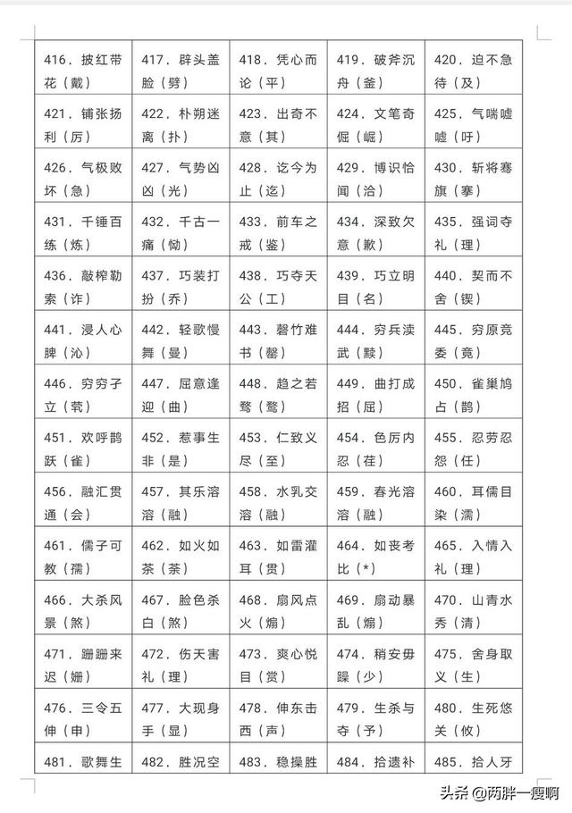 小学常见错别字1000例