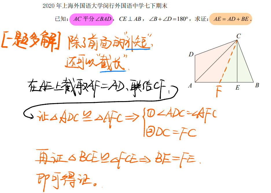 初中数学：全等三角形模型汇总