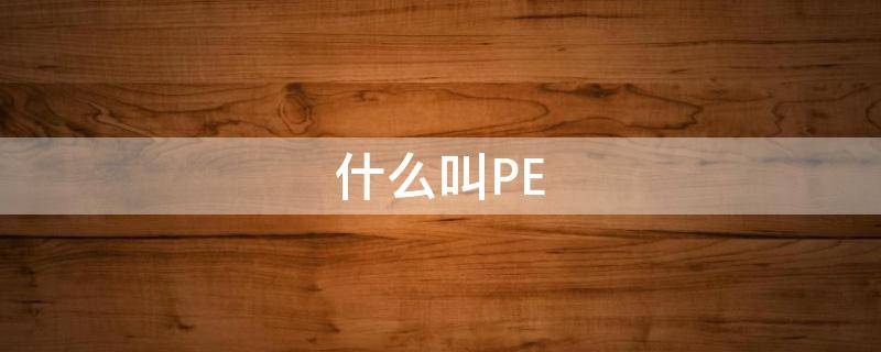 什么叫pe（pe是什么的简称）