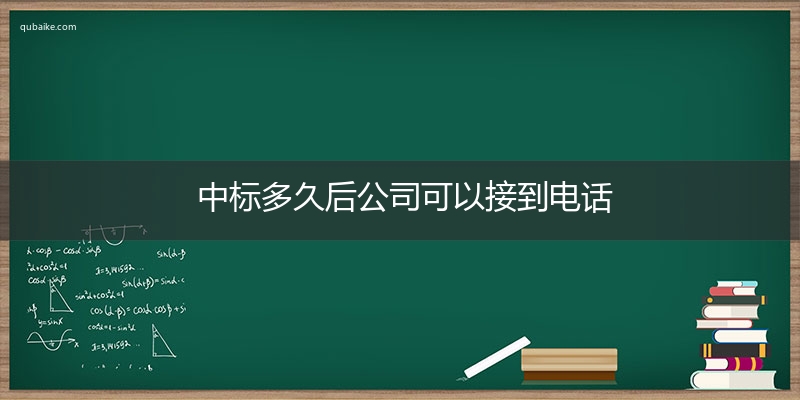 中标多久后公司可以接到电话