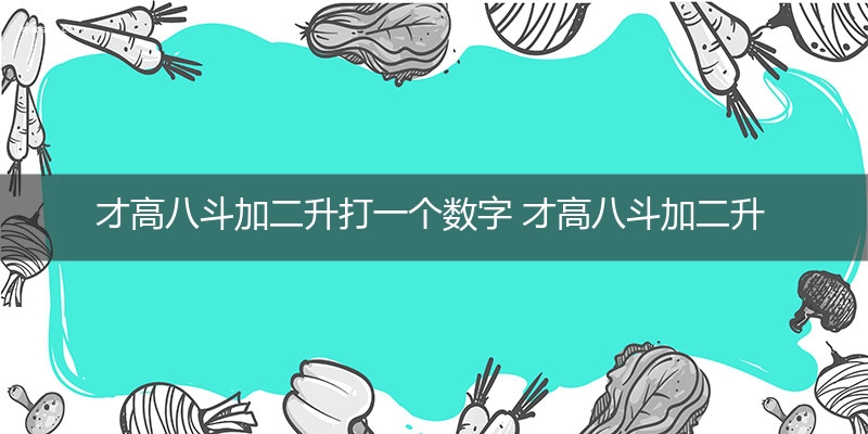 才高八斗加二升打一个数字 才高八斗加二升打一个数字猜谜