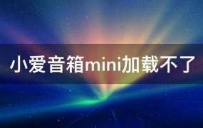 小爱音箱mini加载不了