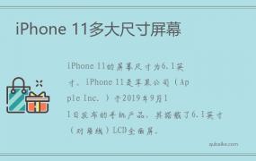 iPhone 11多大尺寸屏幕