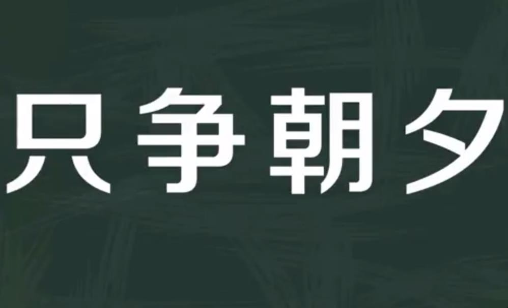 只争朝夕的意思是什么