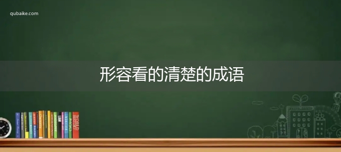 形容看的清楚的成语