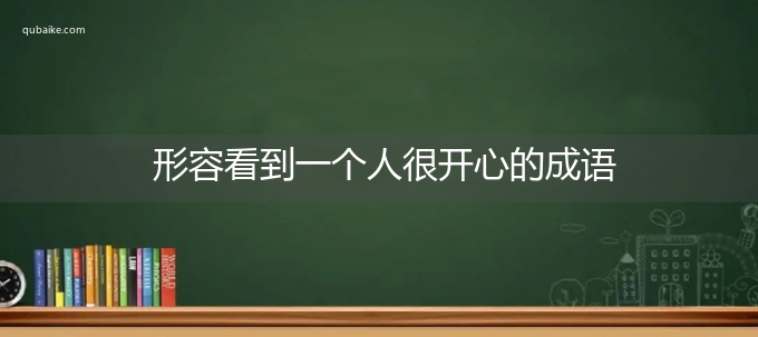 形容看到一个人很开心的成语