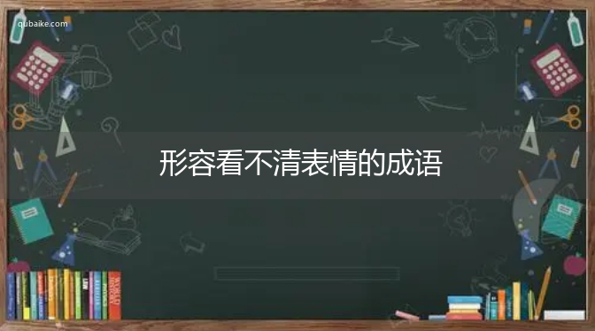 形容看不清表情的成语