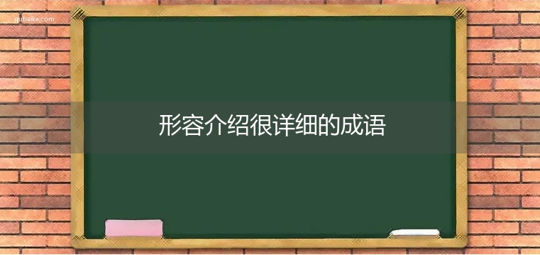 形容介绍很详细的成语