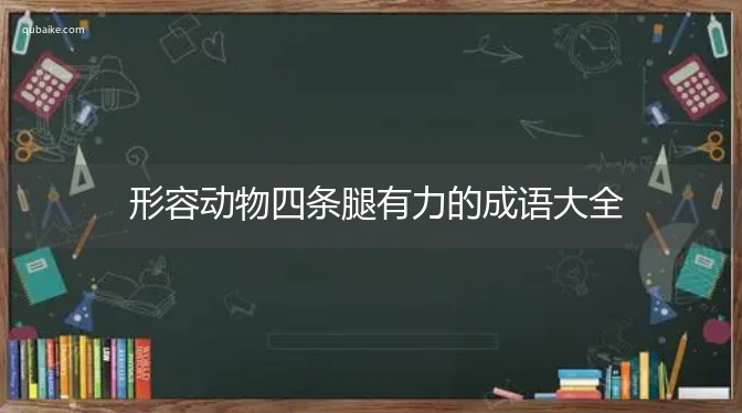 形容动物四条腿有力的成语大全