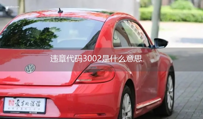 违章代码3002是什么意思