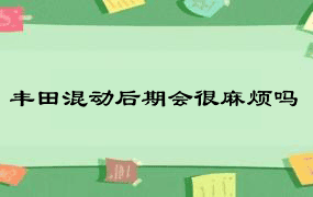 丰田混动后期会很麻烦吗