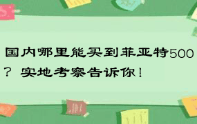 国内哪里能买到菲亚特500？实地考察告诉你！