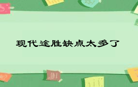 现代途胜缺点太多了