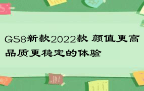 GS8新款2022款 颜值更高品质更稳定的体验