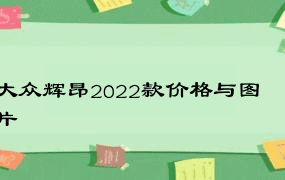 大众辉昂2022款价格与图片