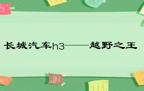 长城汽车h3——越野之王