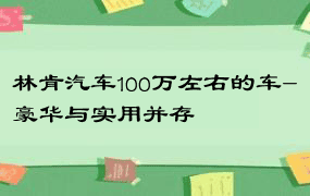 林肯汽车100万左右的车-豪华与实用并存