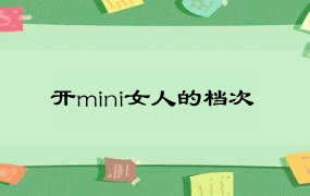 开mini女人的档次