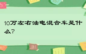 10万左右油电混合车是什么？