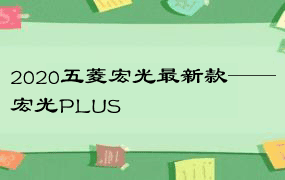 2020五菱宏光最新款——宏光PLUS