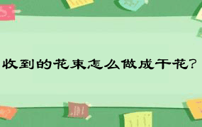 收到的花束怎么做成干花？