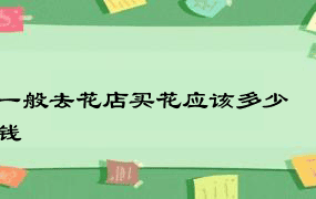 一般去花店买花应该多少钱