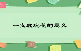 一支玫瑰花的意义