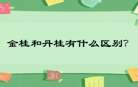 金桂和丹桂有什么区别？