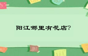 阳江哪里有花店？