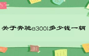 关于奔驰e300l多少钱一辆