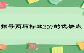 探寻两厢标致307的优缺点