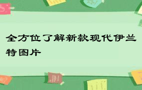 全方位了解新款现代伊兰特图片