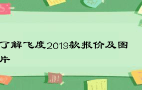 了解飞度2019款报价及图片