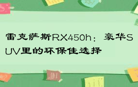 雷克萨斯RX450h：豪华SUV里的环保佳选择