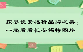 探寻长安福特品牌之美：一起看看长安福特图片