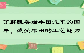 了解凯美瑞丰田汽车的图片，感受丰田的工艺魅力