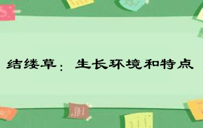 结缕草：生长环境和特点