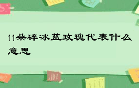 11朵碎冰蓝玫瑰代表什么意思