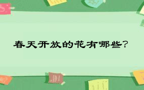 春天开放的花有哪些？