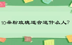 10朵粉玫瑰适合送什么人？